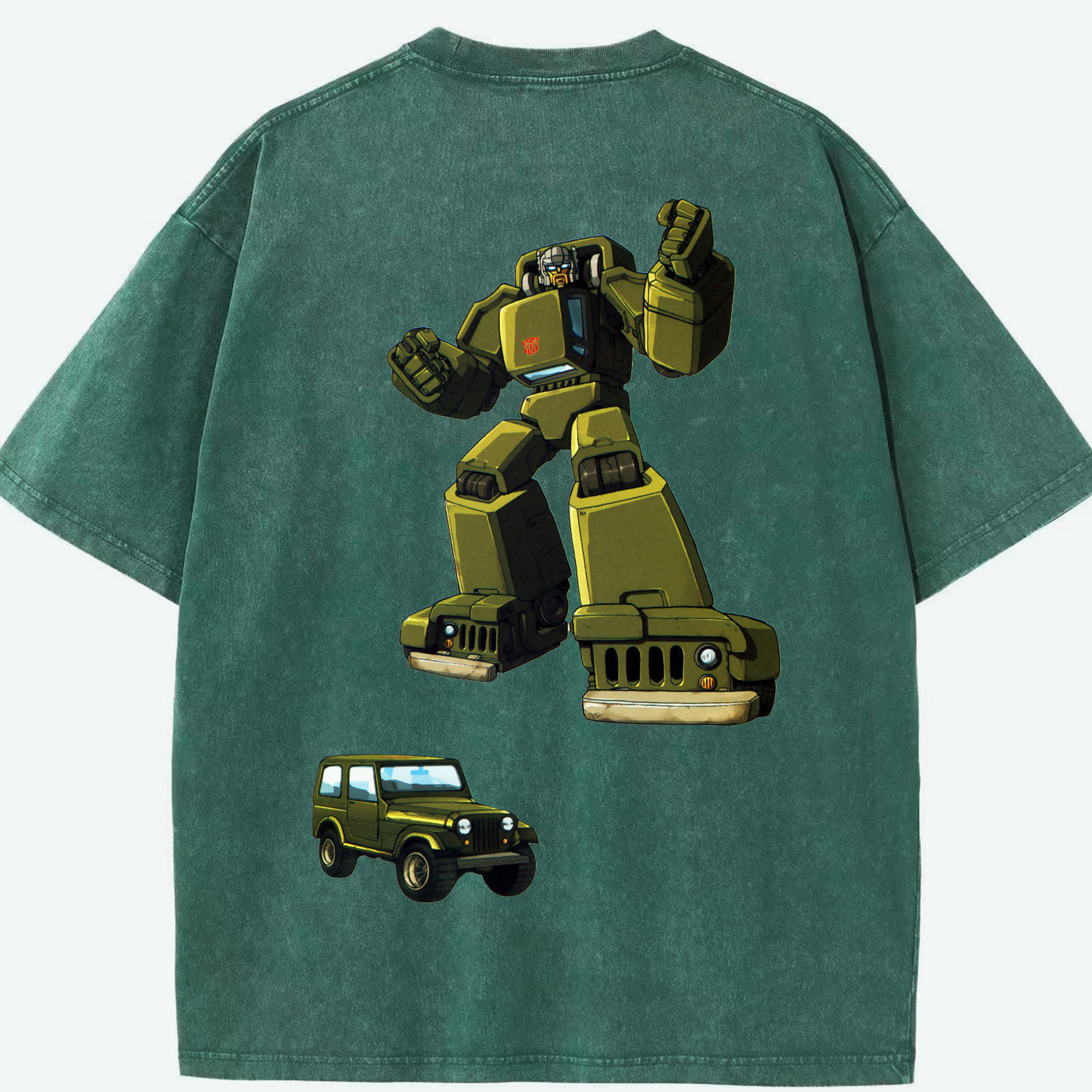 （画像用）  綿100% ヴィンテージ風 半袖Tシャツ（背面プリント）